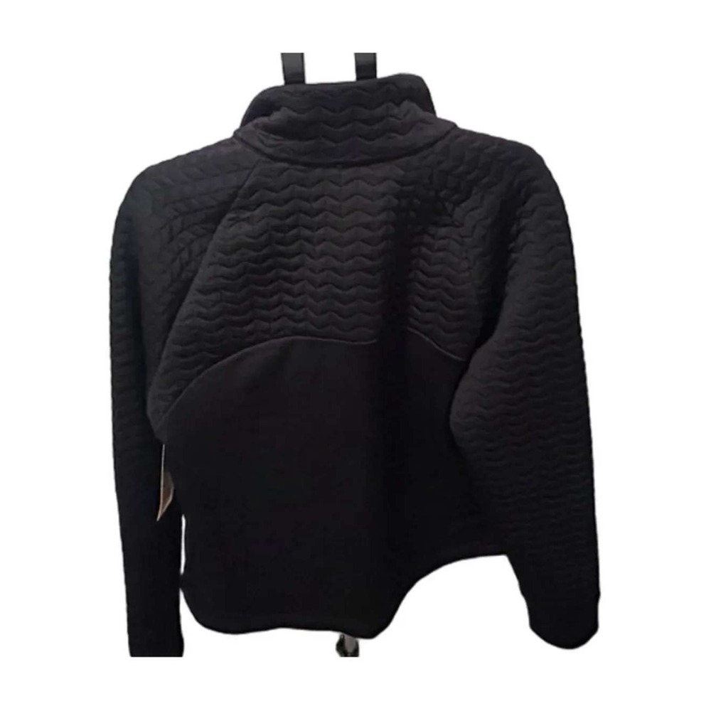 Avia Full Zip Mixed Media Jacket Womens XXL 20 Black New Quilted - Picture 2 of 8